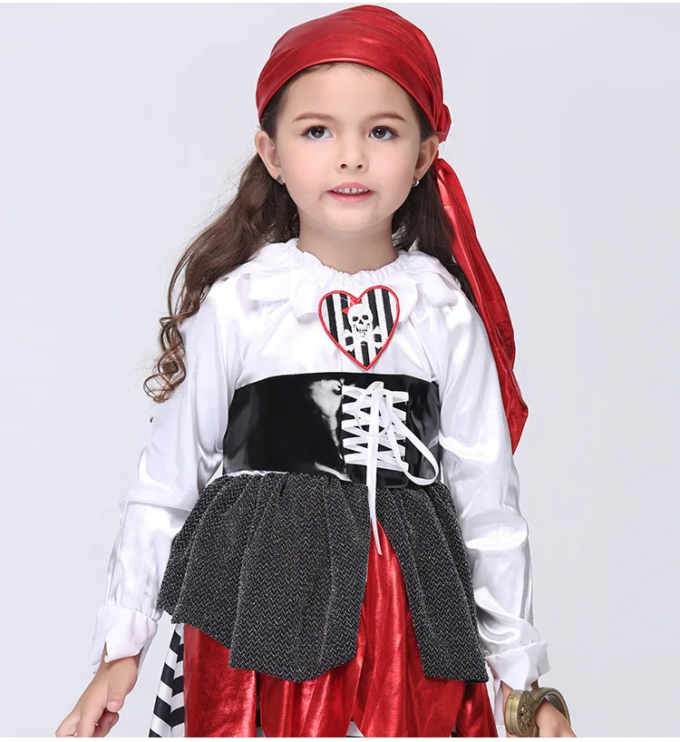 Kids Halloween Pirate Costumes Girls Party Cosplay Costume for Children