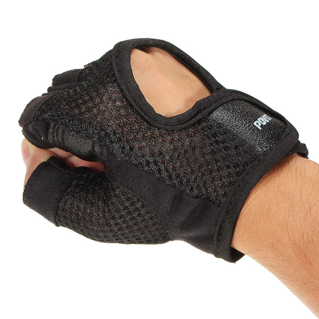 POVIT Weight Lifting Gloves Workout Fitness Body Building Training Exercise Gym Sport Black