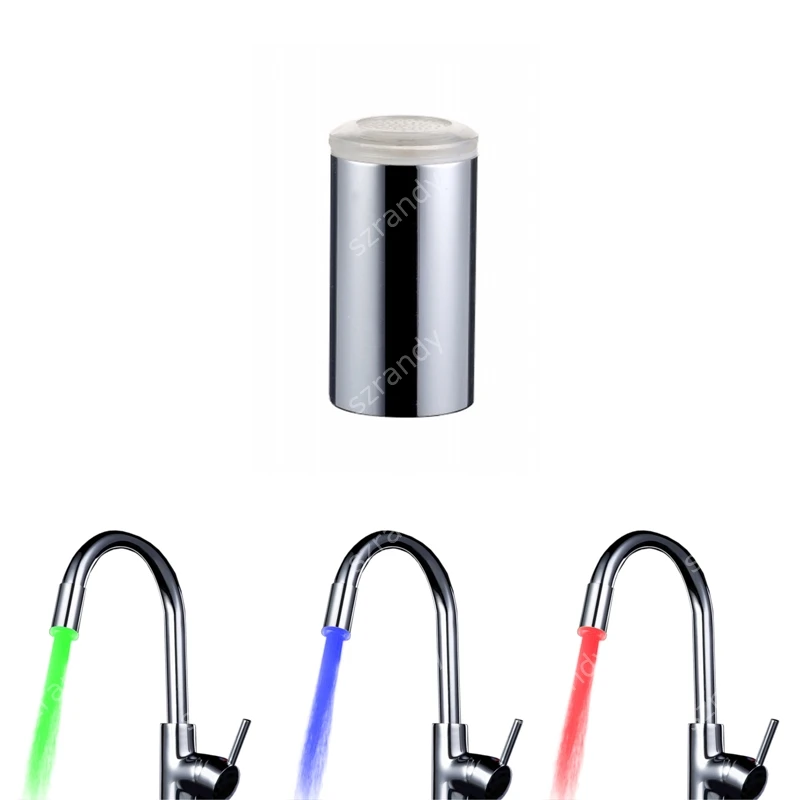 

Three colors Temperature Sensor LED colorful faucets with adaptors