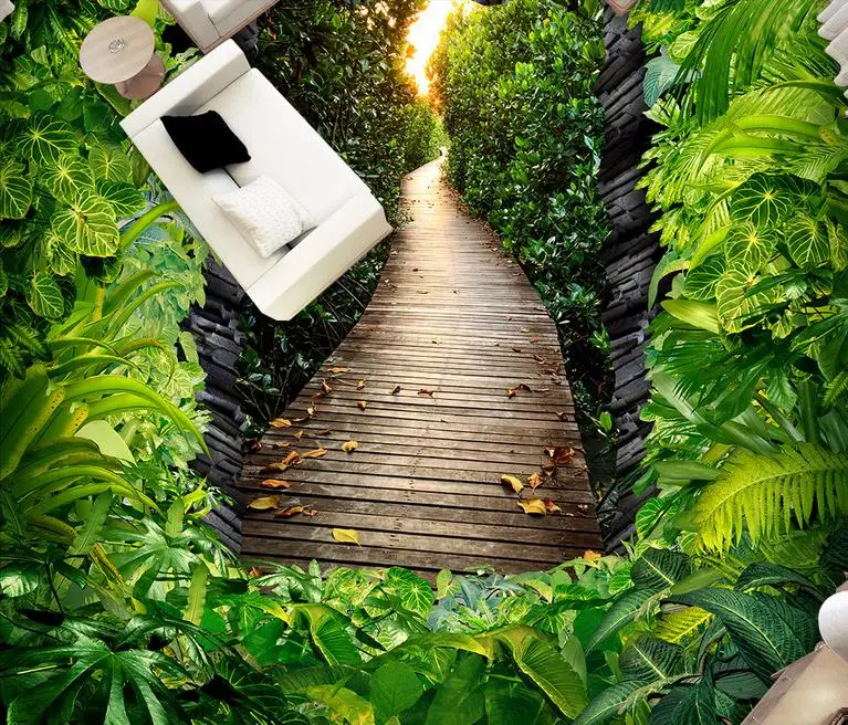 Luxus boden wand papier Benutzerdefinierte selbstklebende boden tapete