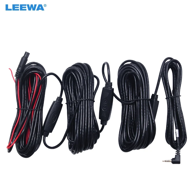 LEEWA 20m 2 5mm TRRS Jack Connector To 5Pin Video Extension Cable For Truck Van Car