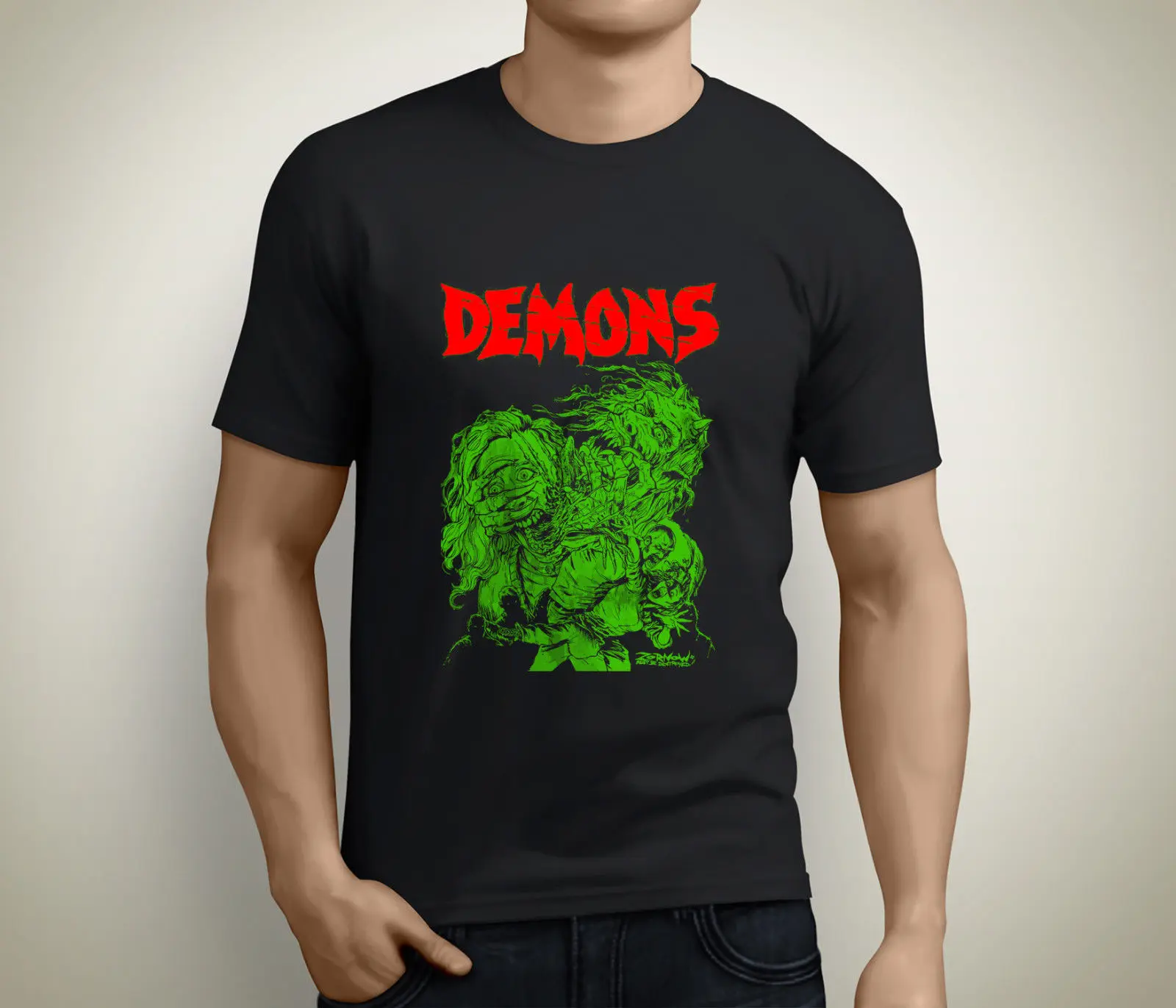 Demons Classic Dario Argento 80's Horror Movie Мужская Черная Футболка размер S до 5XL