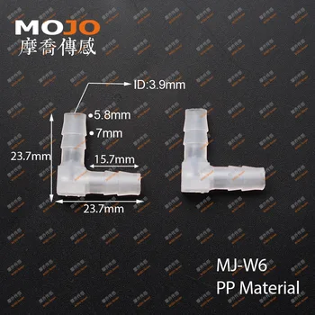 

2020 Free shipping!(50pcs/Lots) MJ-W6 PP hose joint Elbow type joint 6mm pipe connectors pipe fittings