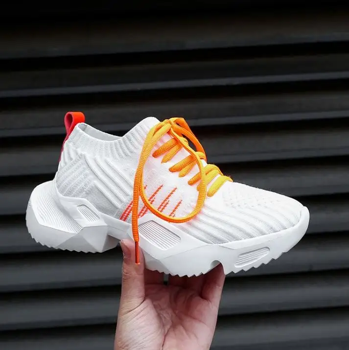

Summer Sneakers Women Knit Upper Breathable Platform Shoes Woman Chunky Shoes Walking Running Shoes for Women tenis feminino