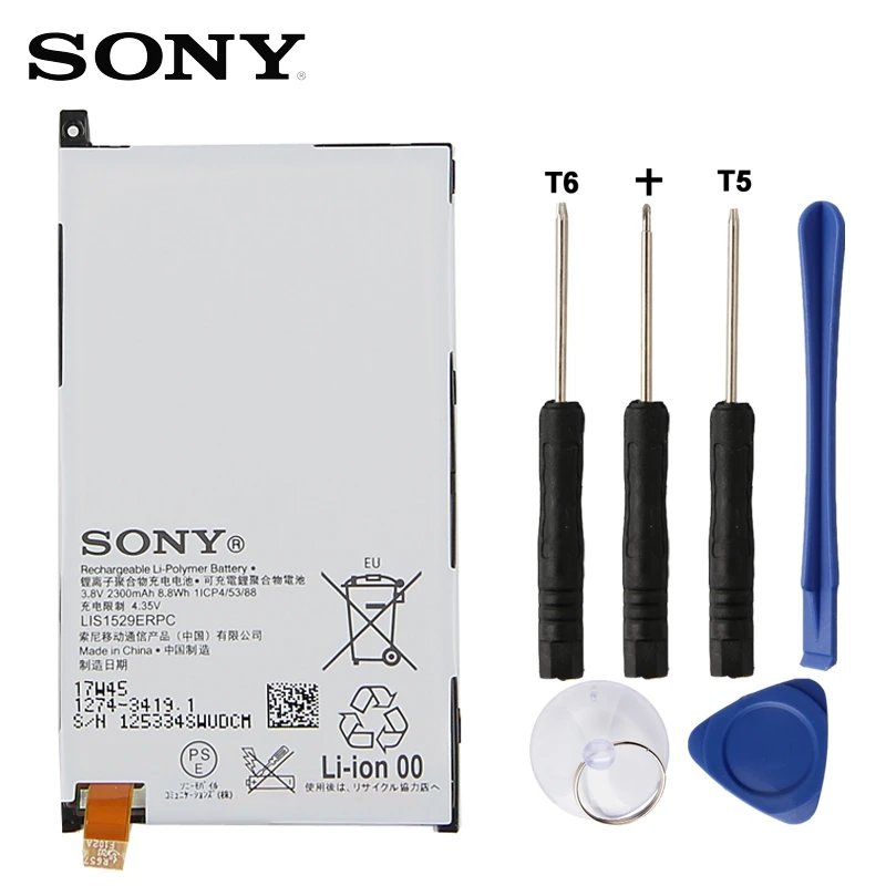 Оригинальная сменная батарея sony для sony Xperia Z1 mini Xperia Z1 Compact D5503 M51w LIS1529ERPC, настоящая батарея для телефона 2300 мАч