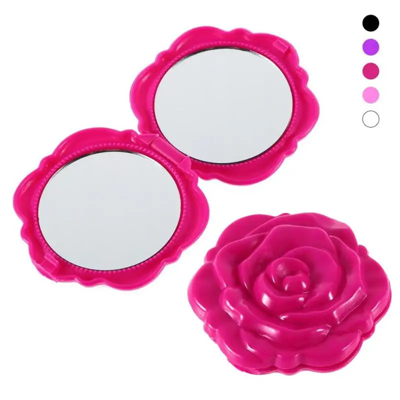 Buy 1PC Retro Folding mirror Rose Flower Shape Compact