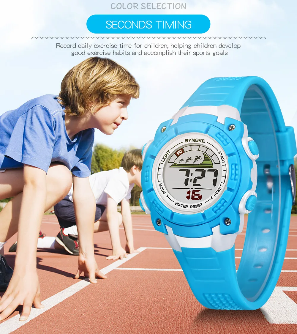 SYNOKE Multi-Function 50M Waterproof Watch LED Digital Double Action For Dropshipping or Wholesale Children digital watch | Наручные часы