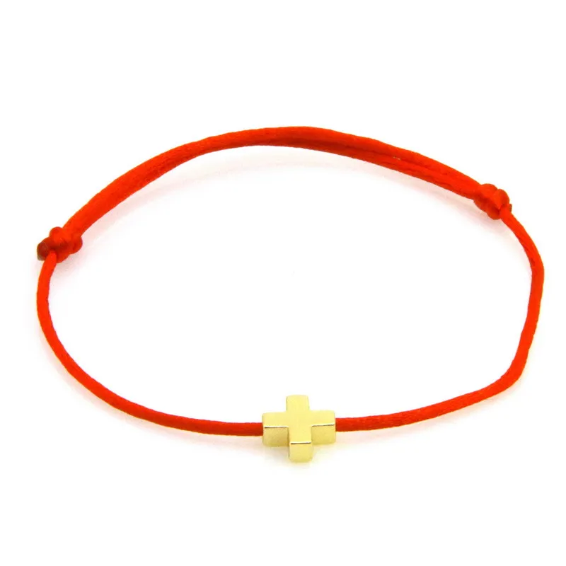 

Simple Cross Red String Bracelet Adjustable Braiding Lucky Macrame Rope Bracelets For Women Men Children Handmade Jewelry