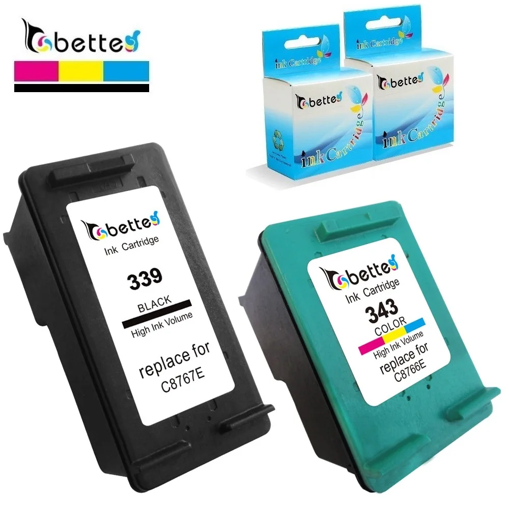 Black+Color Ink Printer Cartridge for HP 339 343 hp339 hp343 Deskjet