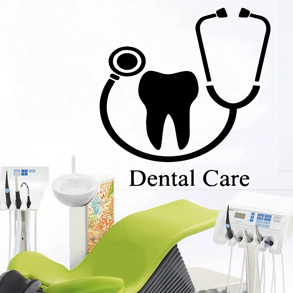 

Cartoon dental care Self Adhesive Vinyl Waterproof Wall Art Decal Living Room Bedroom Home Party Decor Wallpaper