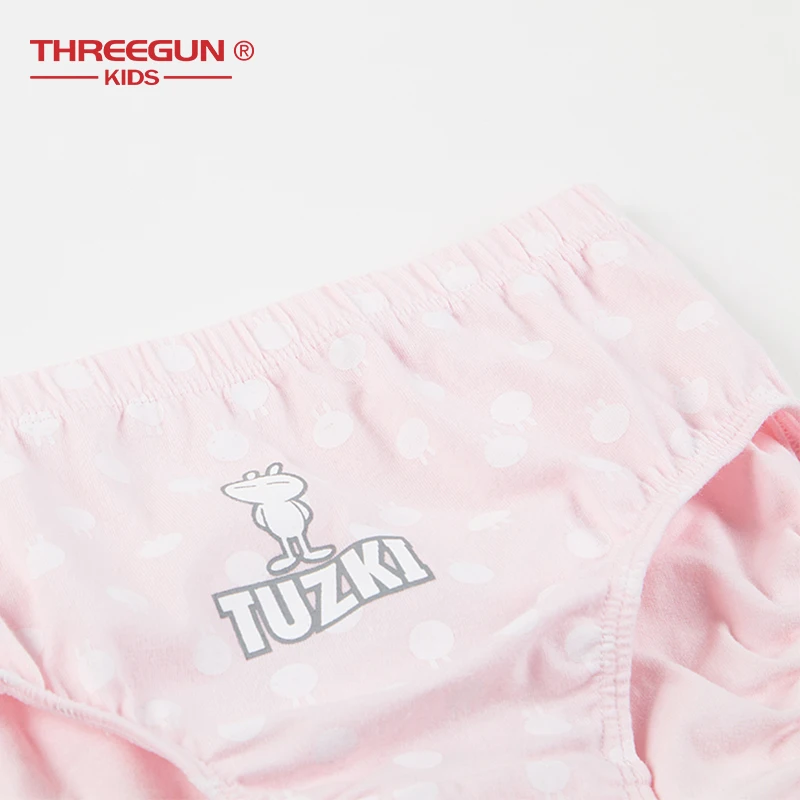 THREEGUN X Tuzki/детское нижнее белье; хлопковые трусы; подростковые боксеры; нижнее белье для девочек; трусы для подростков; 4 шт./лот