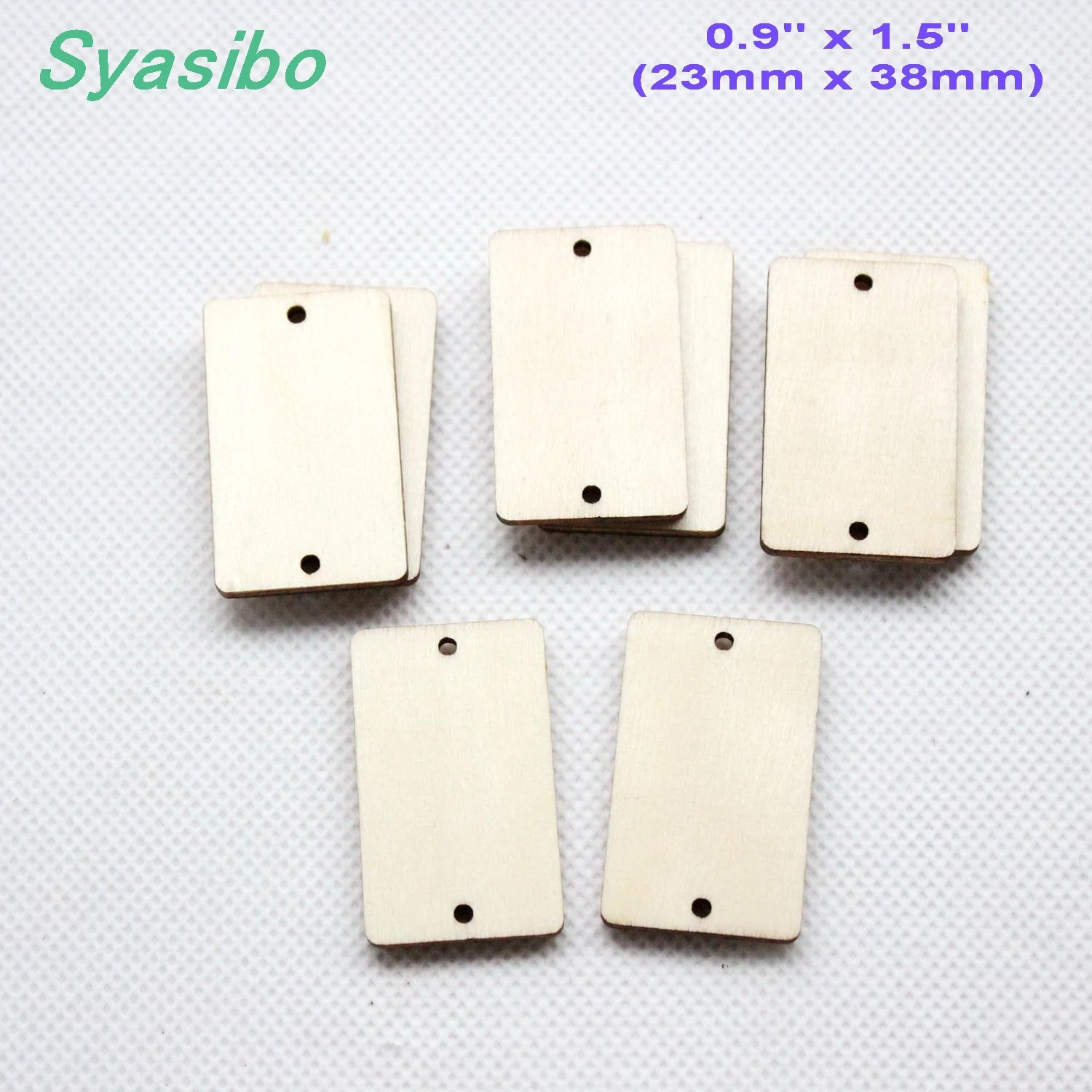 

(30pcs/lot) 38mm Natural Blank Wood Banner 2 Holes Ornaments Rusitc Favor Tags Supplies-CT1436