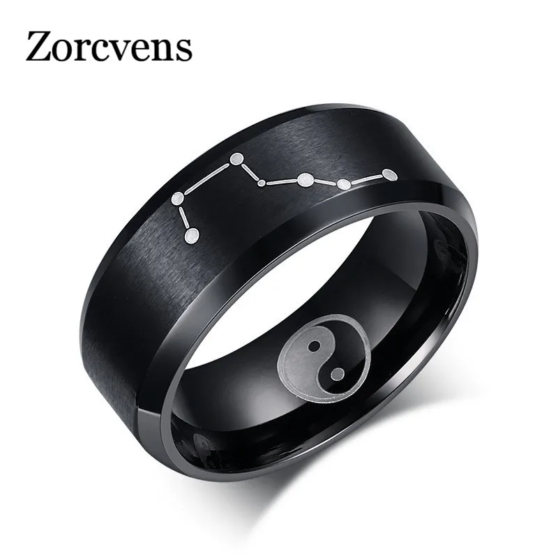 Черные 316L кольца с большим медведем из нержавеющей стали zorcins для мужчин модный