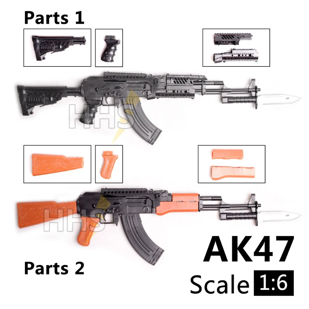 1:6 1/6 масштаб AK47 Штурмовая винтовка 12 дюймов фигурки 1/100 мг Bandai Gundam модель может