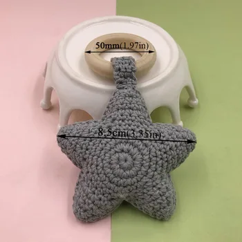 

Cotton Star Cute Baby Nursing Pentagram Molar Toy DIY Jewelry Baby Molar Teether Accessories Safety care Baby Molar