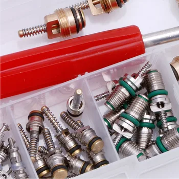 

50Pcs A/C Core Valve R12/ R134A Auto Car Air Conditioning Assortment Remover Kit