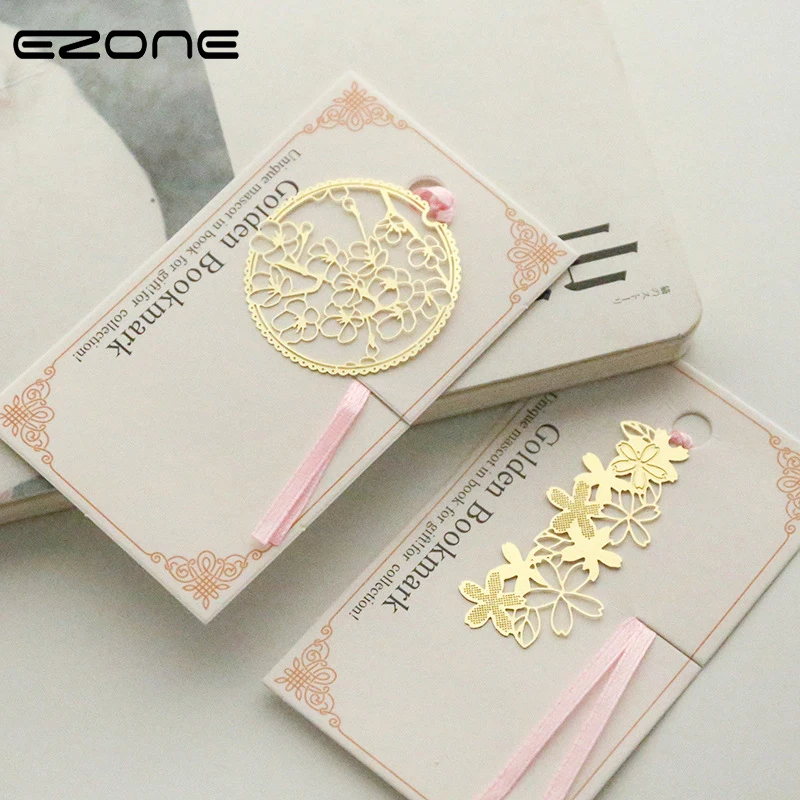 

EZONE Cute Plants Bookmark Design Of Kawaii Sakura Brass Bookmarks Creativr Book Holders Promotional Stationery Film Bookmark