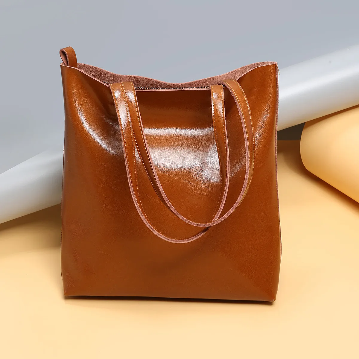 

Cowhide Woman Package Package Support Special Package Will Capacity Portable Shopping