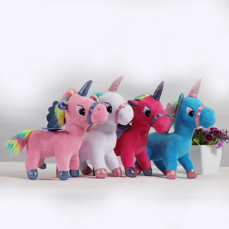 

4pcs/lot 20cm Unicorn Plush Toys Stuffed Animal Dolls Unicorn Donkey Horse Plush Toy Soft Stuffed Toys Gifts for Kids Children