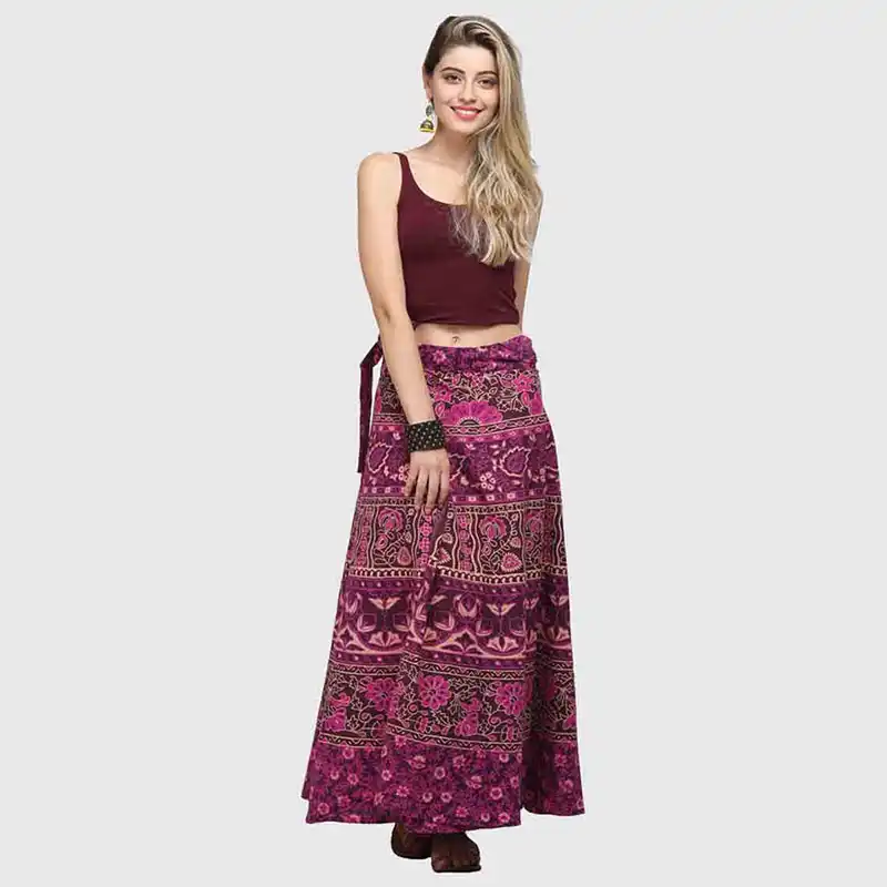 wrap around maxi skirts