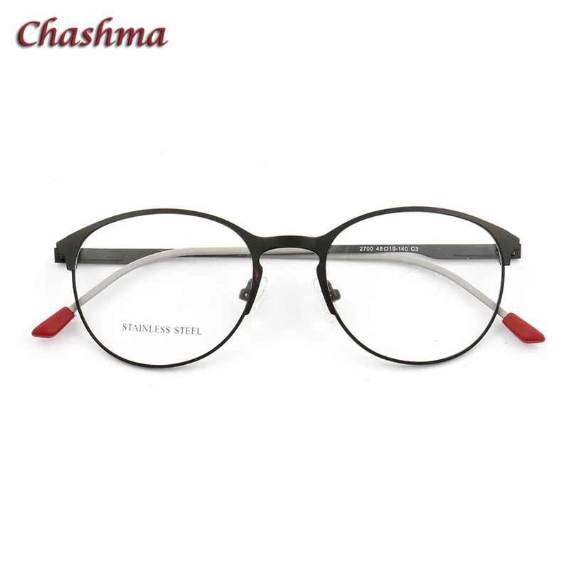Женские круглые очки gafas mujer lente, оправа из нержавеющей стали, оптические очки oculos de grau masculino optometria, оправы для глаз для мужчин - Цвет оправы: Черный