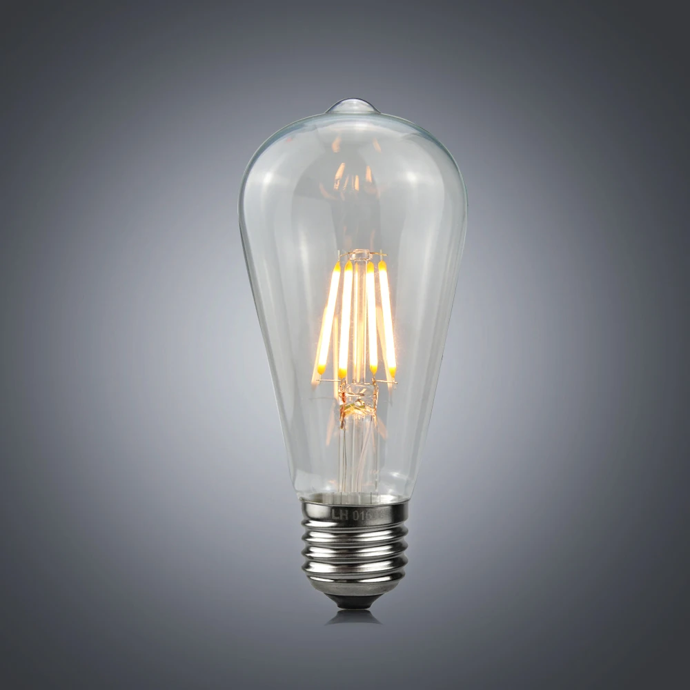 

85V-265V 4W 6W 8W Edison Retro LED Filament lamp E27 ST64 COB Decoration Atmosphere Bulb Replace 40W 60W 80W Incandescent