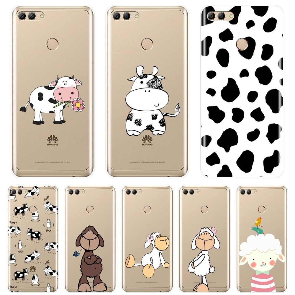 

Phone Case For Huawei Y3 Y5 Y6 II Y7 2017 Pro Soft Silicone Cow Sheep Animal Back Cover For Huawei Y5 Y6 Y7 Prime 2018 Y9 2019