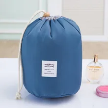 Korean Version of The Large-capacity Cylinder Cosmetic Bag Outdoor Female Waterproof Bucket Bag Travel Wash Bag