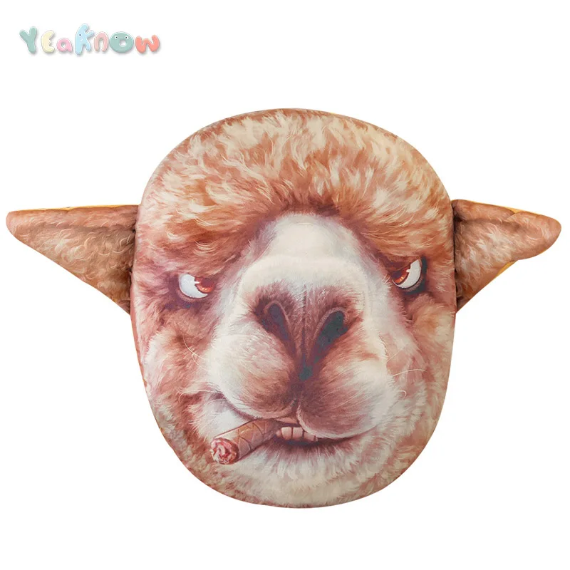 Скидка Yeaknow 35x30 см 50x40 см Альпака Мягкая Печать Подушки для чтения забавная Альпака обнимает подушка мягкая игрушка для девочек мальчиков Детский д...