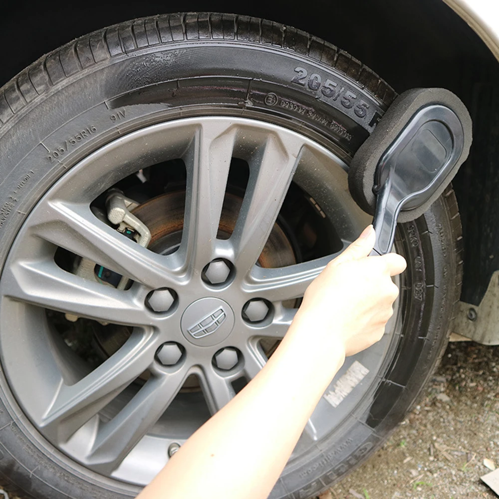 

Car Styling Anti dirty Auto U-Shape Tire Wax Polishing Compound Sponge ARC Edge Sponge Tyre Brush car Cleaning Sponge