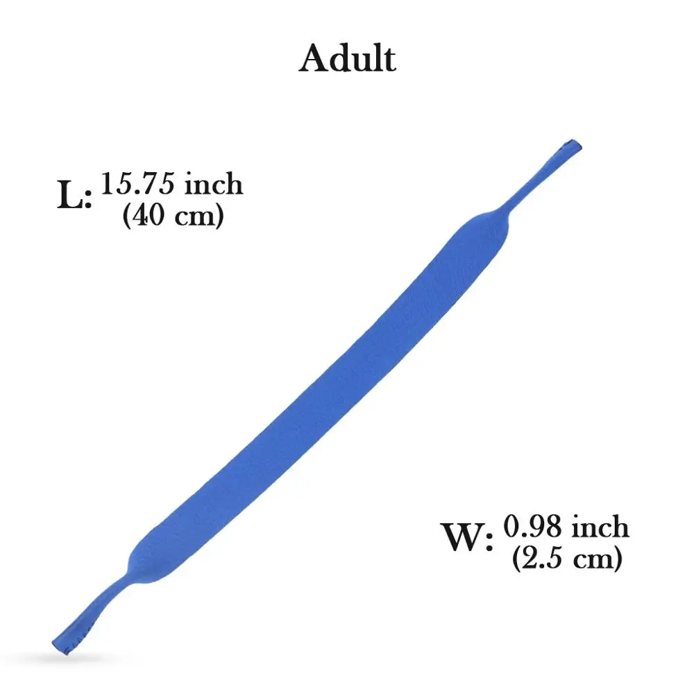 10 шт. очки солнцезащитные очки неопреновые эластичные спортивные оголовье Противоскользящий ремень безопасности шнур держатель для взрослых или детей - Цвет: Adult Blue