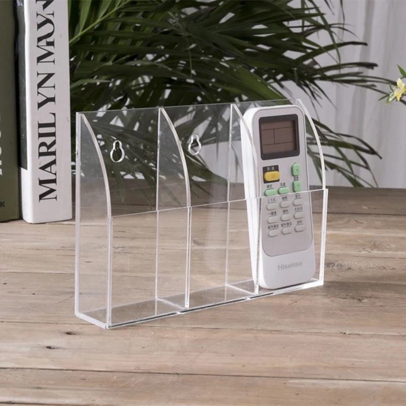 Acrylic Office Storage Box TV Air Conditioner Remote Control Container Makeup Lipstick Sundries Rack Hotel Articles Organizer