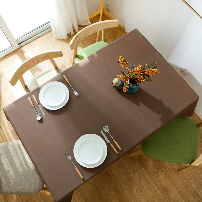 

Pure Color Waterproof Plaid Pvc Tablecloth Oilproof Fabric Hotel Table Clothes Cloths Oil Cloth Tablecloths Table-cloth