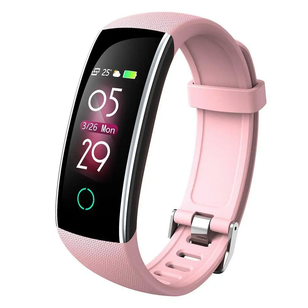 C20 Смарт-часы с монитором сердечного ритма погода и сообщение Push трекер активности фитнес Смарт-часы браслет IP68 ДЛЯ Iphone Xiaomi - Цвет: Розовый