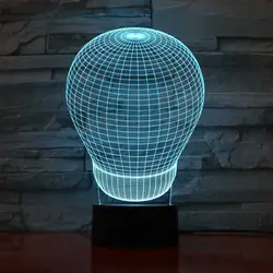 7 цветов Изменение шар лампы моделирование 3D настольная лампа USB Новинка атмосферу сенсорная кнопка светодиодный ночник для сна свет