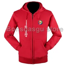 

Women and men's ALFA ROMEO logo zipper hoodie JACKET SWEATSHIRTS JACKET