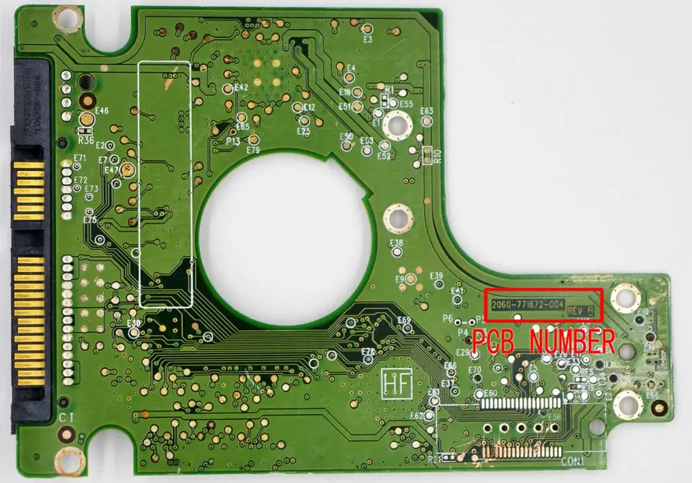 WD2500BEKT, WD3200BUDT, WD3200BPVT Jia Yuan Sheng HDD PCB/2060-771672-004 REV A, 2060 771672 004/2061-771672-E04,-F04