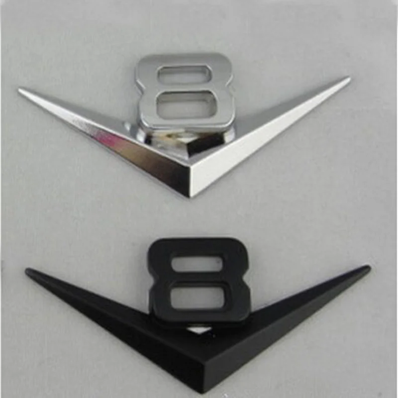 

(20pieces/lot) Wholesale 3d Metal V8 emblems badge auto displacement car sticker car-styling car accessories