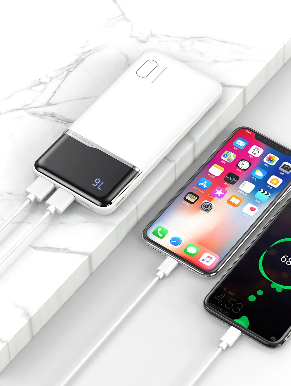 portable phone charger KUULAA Power Bank 10000mAh Portable Charging PowerBank 10000mA PowerBank USB External Battery Charger For Xiaomi Mi iPhone11 12 usb battery pack