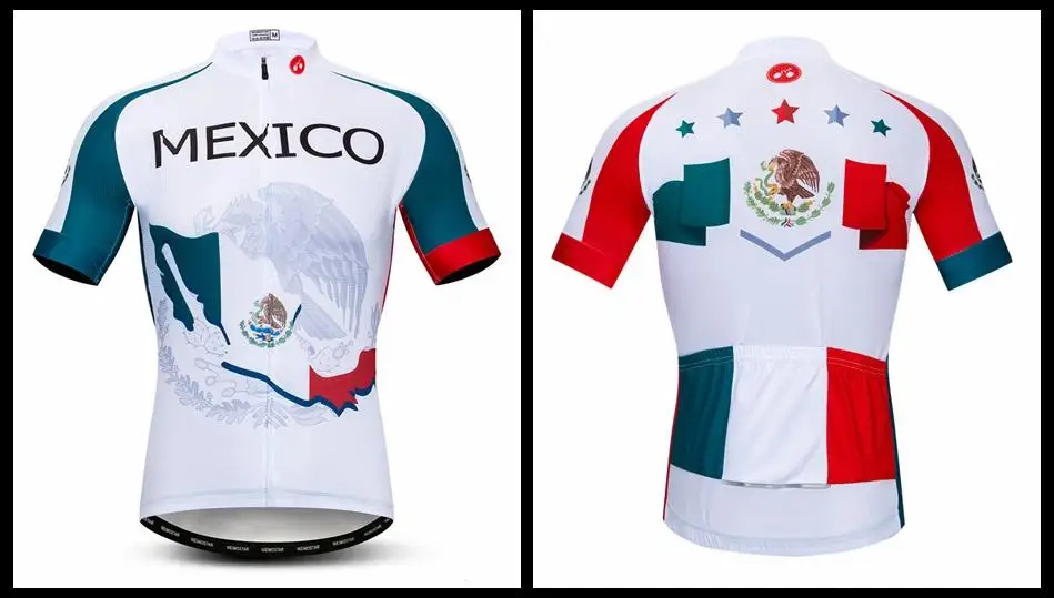 Weimostar Мексика команда Велоспорт трикотаж рубашка Pro Горный велосипед Костюмы Майо Ciclismo 100% полиэстер гонки MTB велосипеда трикотаж