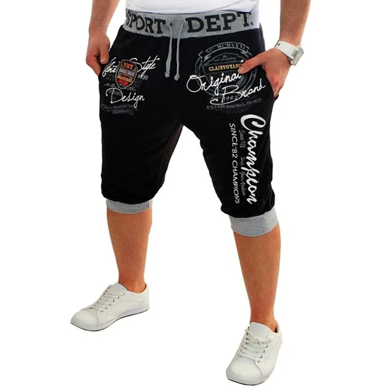 ZOGAA Summer Men Casual Shorts Boys Knit Length Letter Printed Sweatpants Male Loose Workout Jogger Fitness Streetwear 2019 New ZOGAA Summer Men Casual Shorts Boys Knit Length Letter Printed Sweatpants Male Loose Workout Jogger Fitness Streetwear 2019 New
