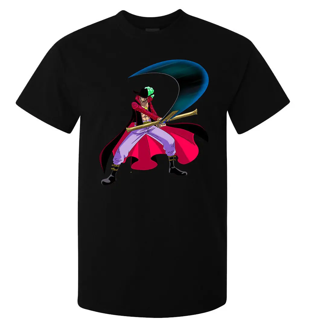 Одна часть Dracule Mihawk Zoro Master Art Мужская (женская в наличии) футболка черные топы
