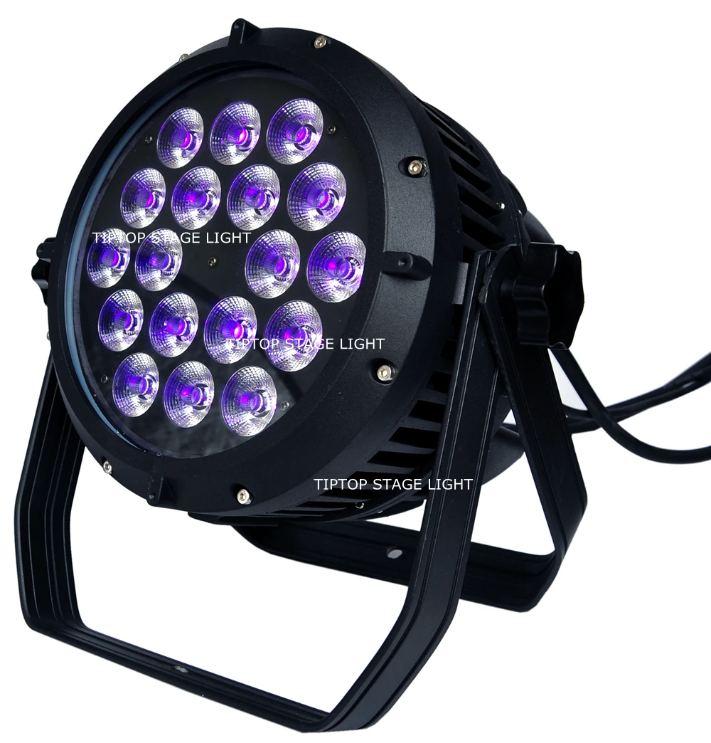TIPTOP сценический светильник 18x18 Вт светодиодный DJ Par Светильник RGBWAUV 6in1 Can 64 DMX512