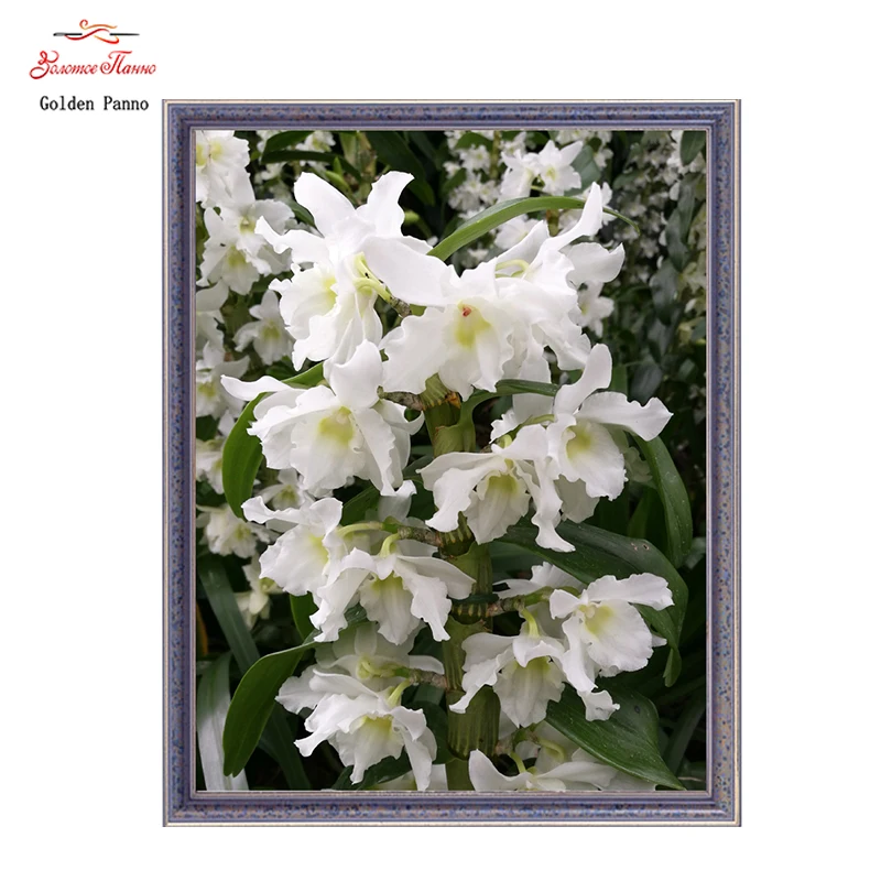

Needlework,DIY DMC 14CT 11CT printed Cross stitch,Embroidery kits flower white canvas Counted Cross-Stitching