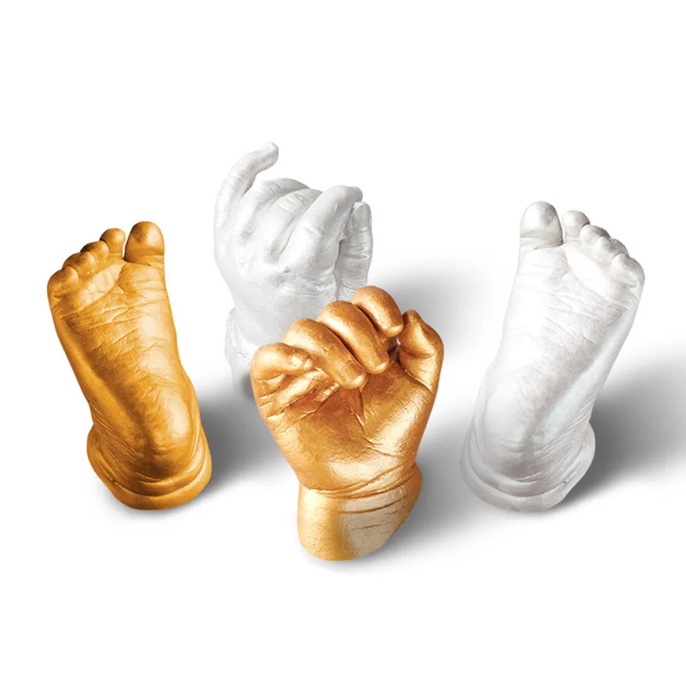 3D штукатурка отпечаток руки ноги ребенка плесень руки и ноги литья комплект для печати литой подарок Детские сувениры Прямая