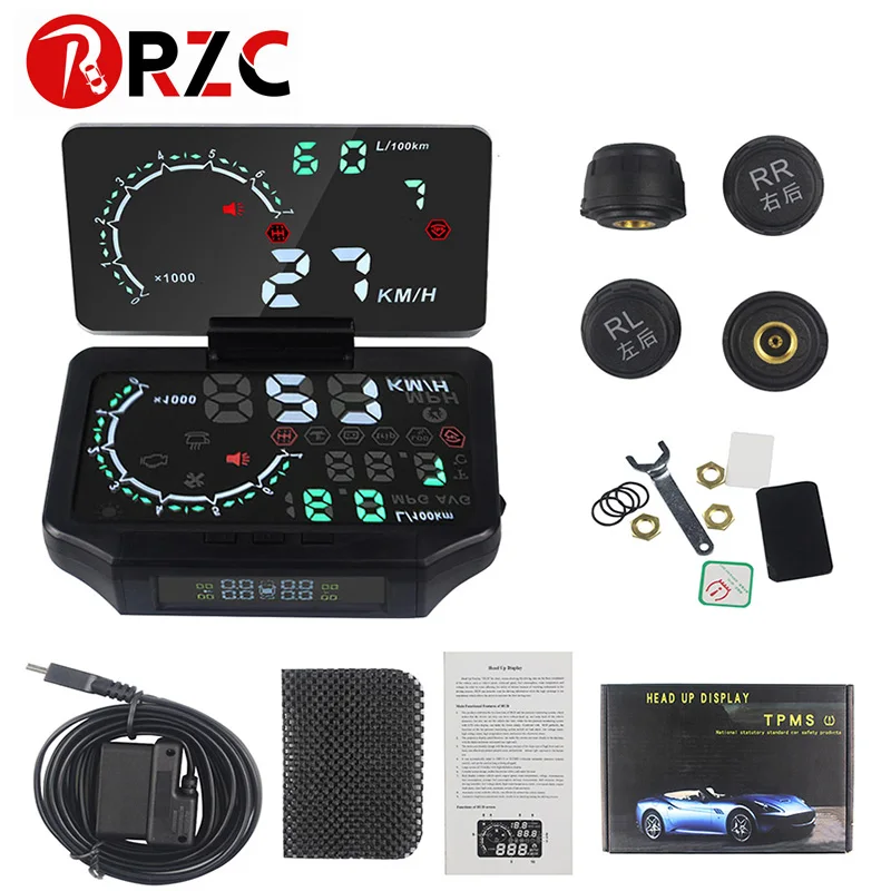 

Newest HUD Car Head Display Plus Car Tire Pressure Monitorting Two-in-one Product HA-X30 TMPS Monitor System free shipping