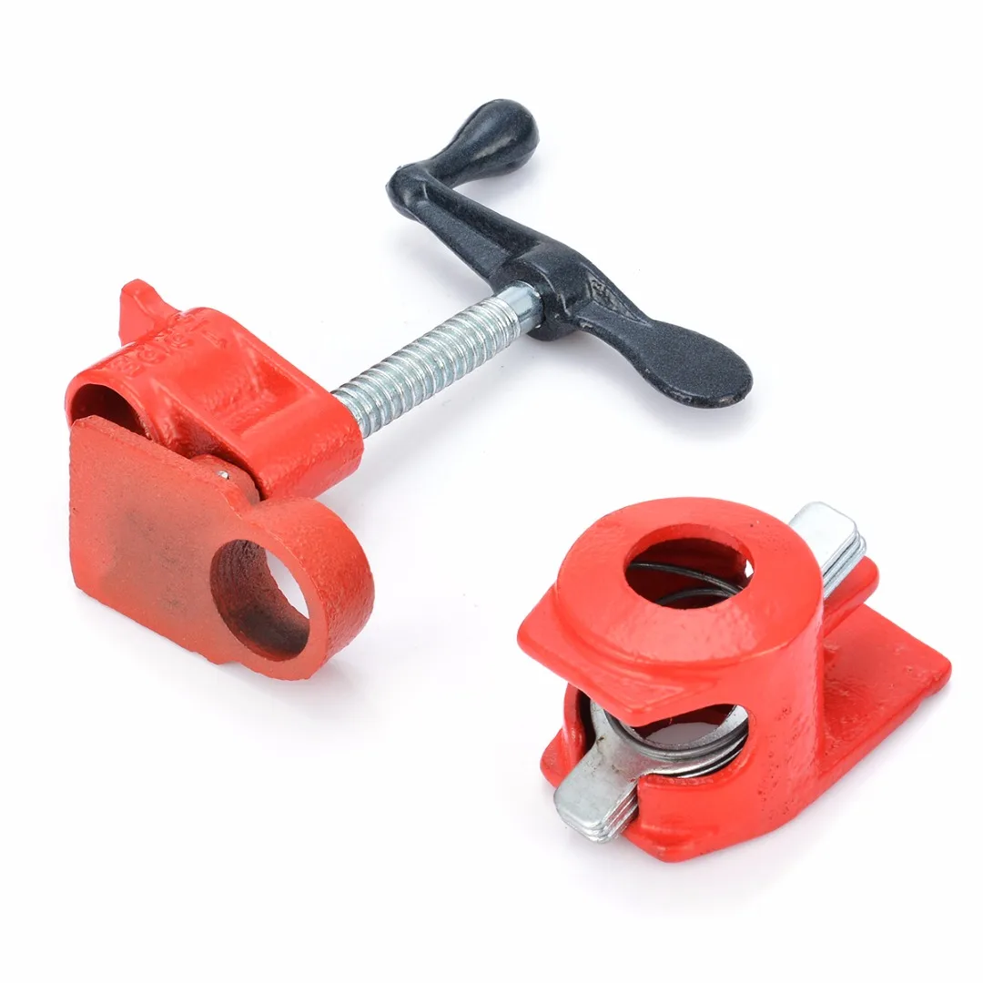 

Durable 1/2" Cast Iron Wood Gluing Pipe Clamp Clip Set Heavy Duty Quick Release Woodworking Carpenter Tool Mayitr