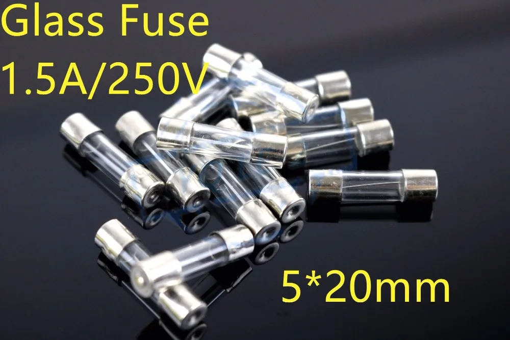 

High quality fuse 1.5A 250V 5*20 glass fuse glass safety pipe.