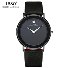 IBSO 2017 7MM Ultra Watch Men Quartz Wristwatches Genuine Leather Strap Mens Watches Top Brand Luxury Fashion Relogio Masculino