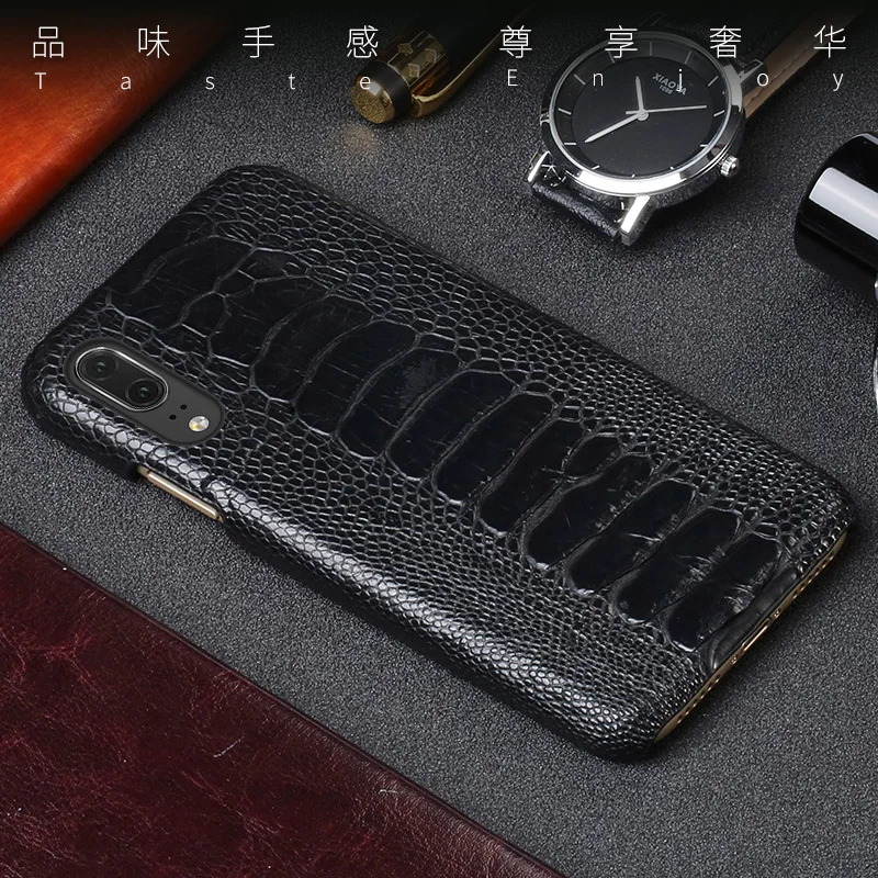 Phone Cases For Huawei P10 P20 P30 Lite Mate 9 10 20 lite Pro Case Ostrich Foot Texture Case For Honor 8X 9 10 V20 P Smart case